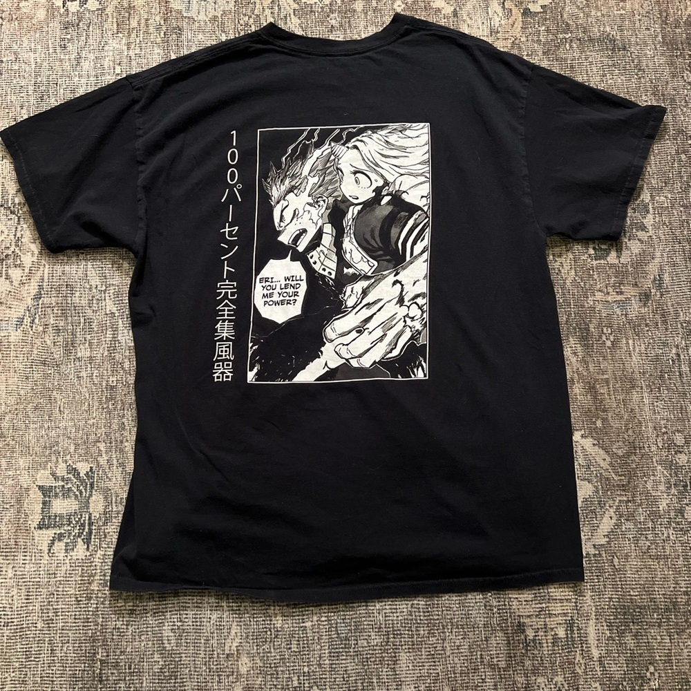 My Hero Academia Black T-shirt Tee Medium